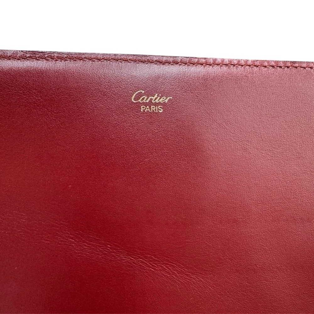 Cartier Must de Cartier Bodreaux Vintage Leather Clutch - Picture 4 of 9